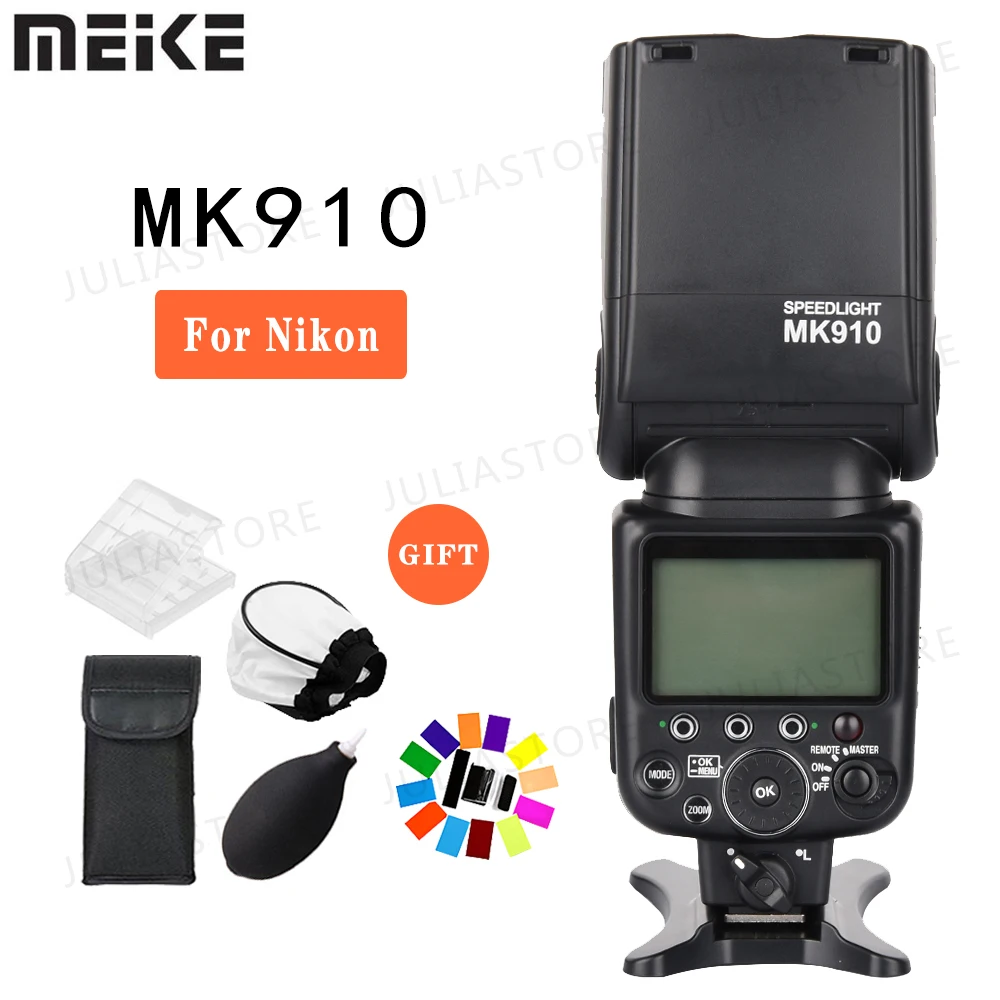 Meike MK-910 MK910 ttl 1/8000s HSS Sync Master& Slave Вспышка speedlite для Nikon SB-910 SB-900 D7100 D800 D5500 D750 DSLR камера