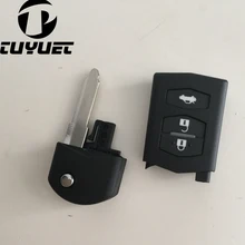 FOB флип дистанционный ключ чехол для дистанционный ключ для Mazda ракушек 3 кнопки для M2 M3 M5 M6 MX5 RX8