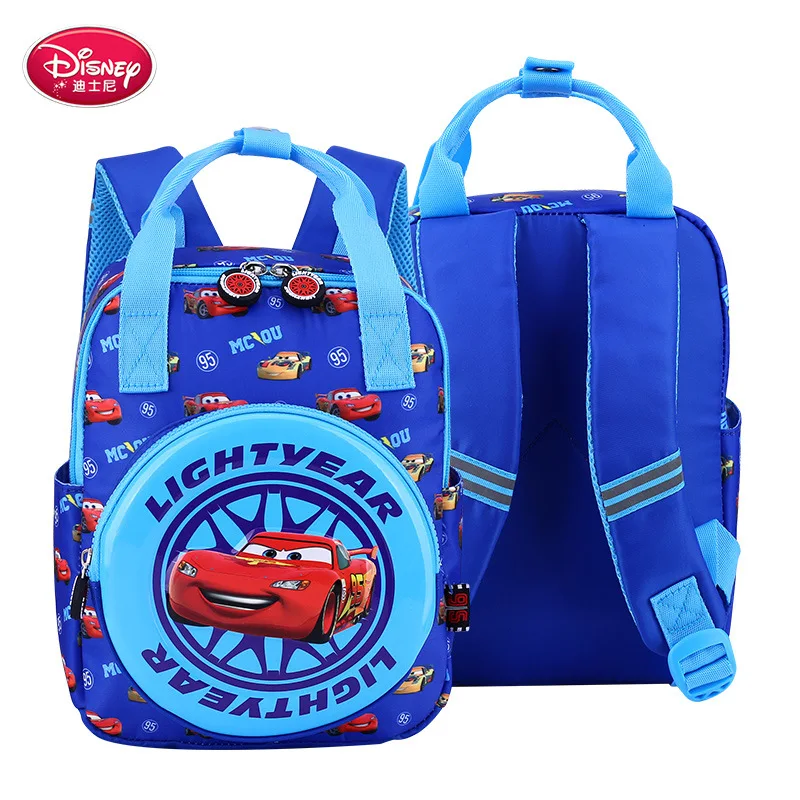 

Disney kids backpack Boys kindergarten school Plush bag 20L cartoon lovely Car mobilization Travel bag fashion toys high quality
