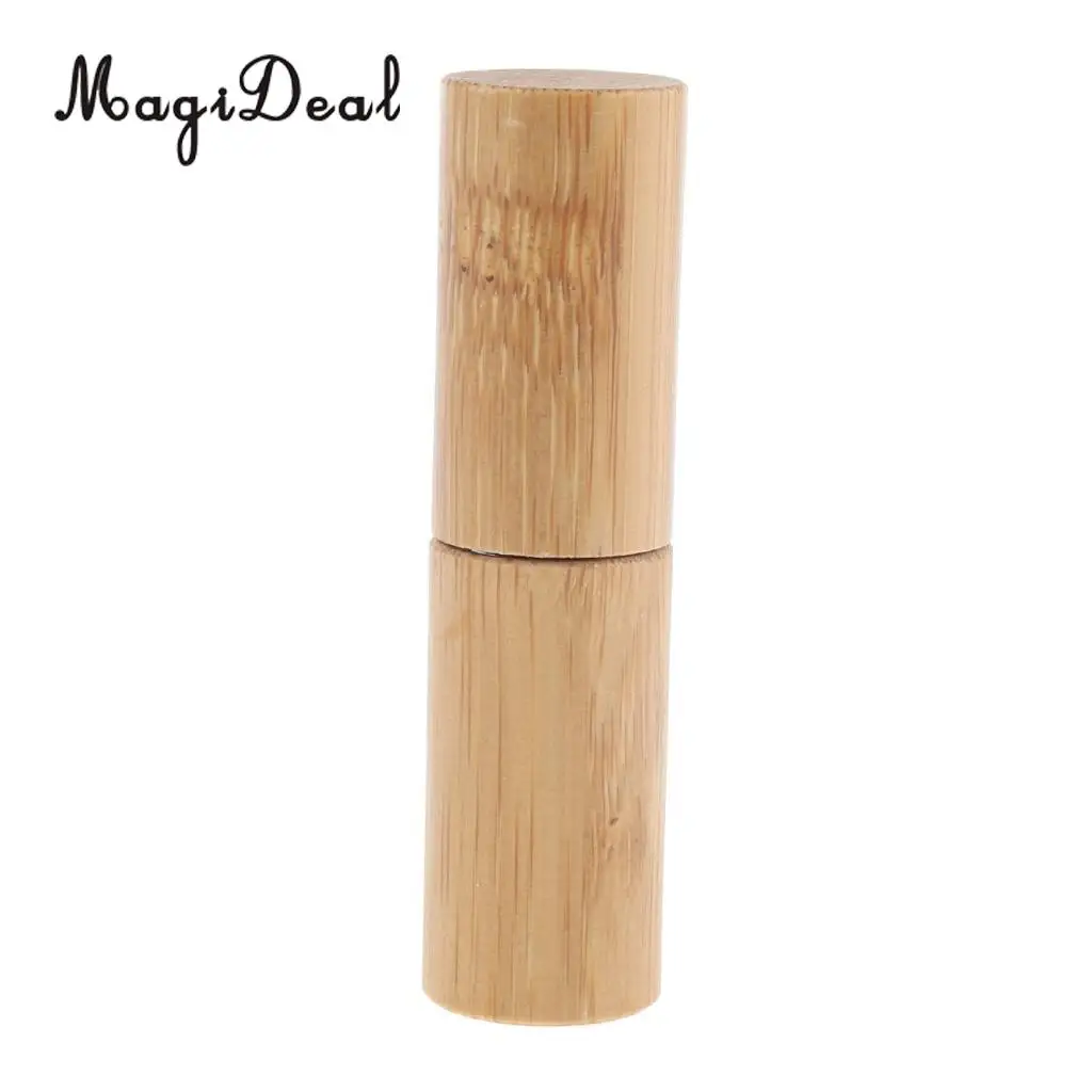 Wooden Empty Essential Oils Roller Bottle with Silicone Carrying Cover Sleeve Kit Set