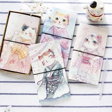 1 шт. жизнь длинная ручная книга Кот Niang история японский креативный блокнот, ПУ искусственная кожа блокнот