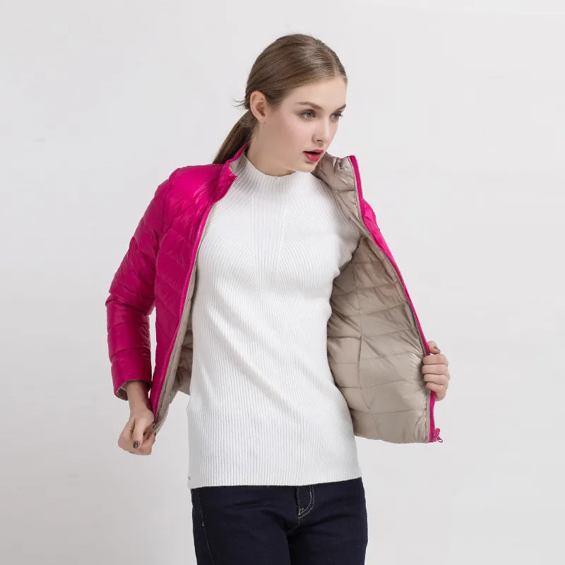Autumn and winter Positive and negative wear Light and thin Short section Slim Large size Down