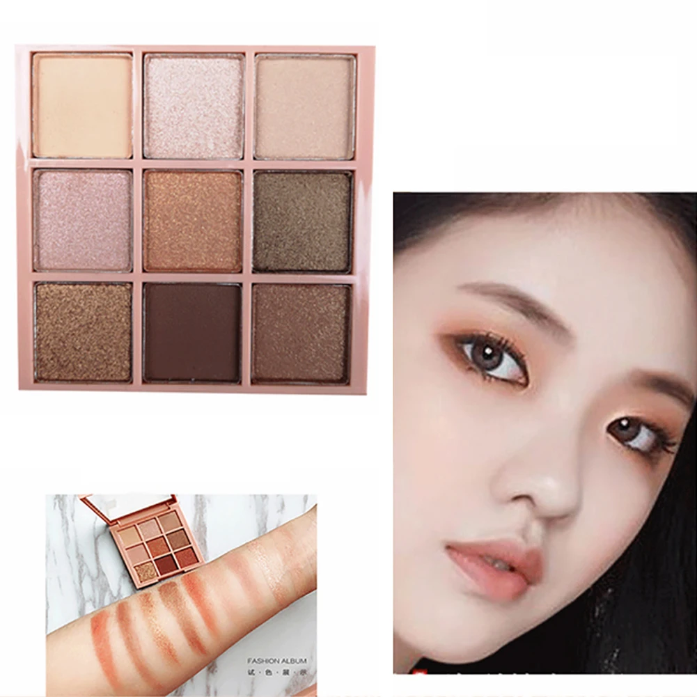 

2019 Fashion 9 Color Pumpkin Color Earth Color Long-lasting Eye Shadow Matte Makeup Pearlescent Makeup Eye Shadow Tray