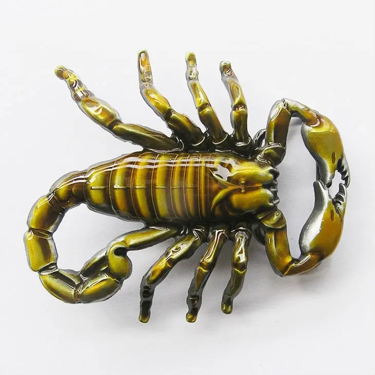 

Retail Distribute Wholesale Belt Buckle (Yellow Enamel Scorpion) Free Shipping