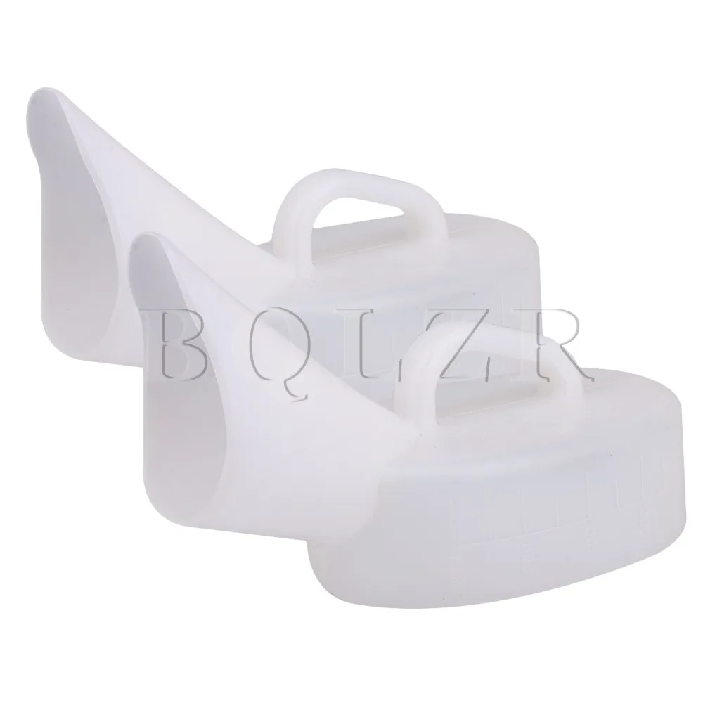 BQLZR White Plastic Portable Urine Pee Bottle Re usable 800ML Urinal