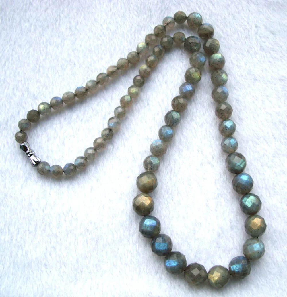 

Free Shipping Natural Labradorite Round Beads Necklace Women Jewelry accessories weddings parties Valentine's birthday gift