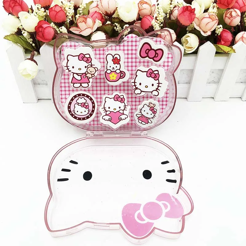 Joudoo Kawaii Hello Kitty Форма Ластик корейский мультфильм резиновые карандаш ластики школьные принадлежности подарки для детей девочек