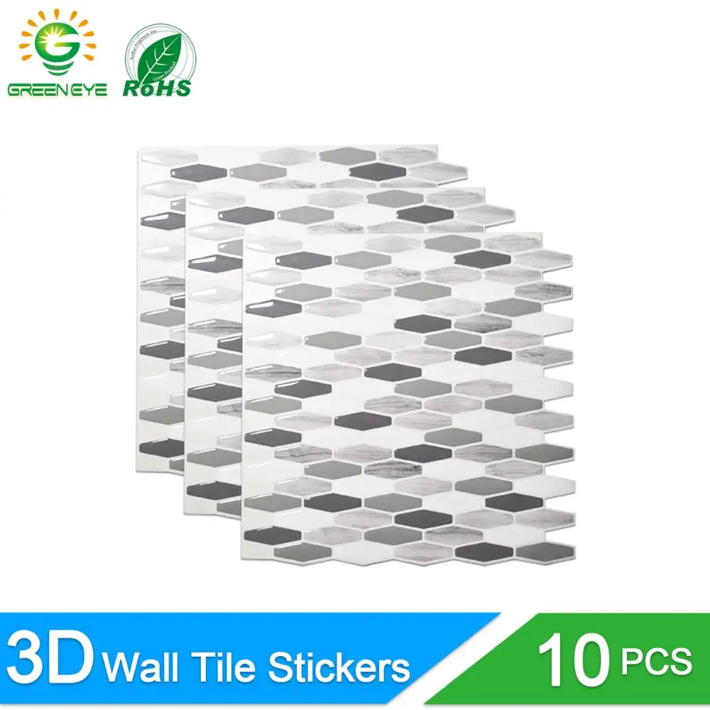 

3D Wall Stickers Marble Brick Peel and Self-Adhesive Wall paper Waterproof DIY Kitchen Bathroom Home Wall Decal Sticker Vinyl
