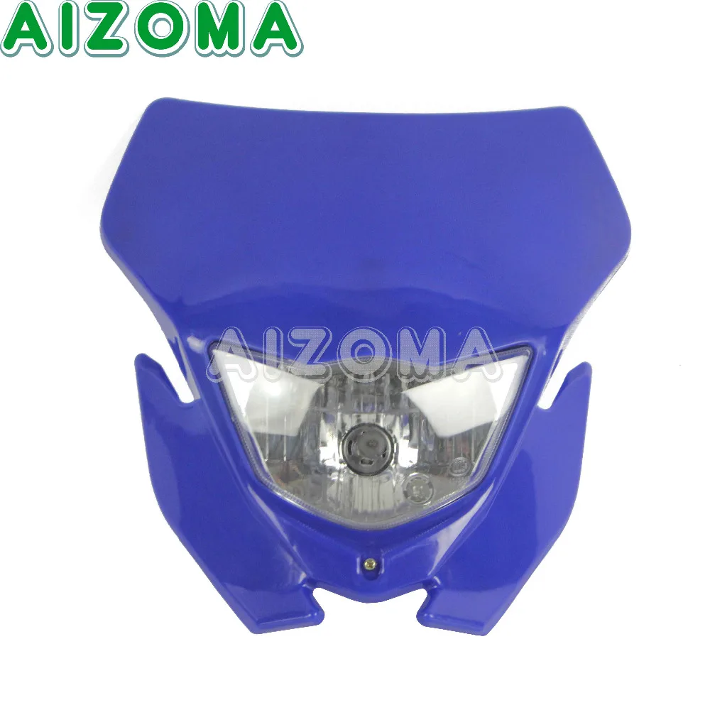 Супермото велосипед универсальный H4 35 Вт галогенные лампы фары маска для Suzuki Honda Yamaha WR 250F 450F 426 250 125 TTR YZF TW