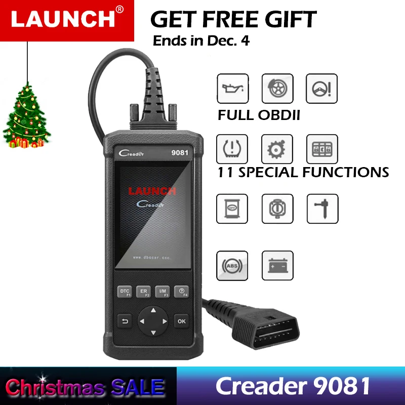 

Launch DIY Scanner CReader 9081 Full OBD2 Scanner/Scan Tool Diagnostic OBDII+Oil+EPB+BMS+SAS+DPF+TPMS ABS Bleeding CR9081