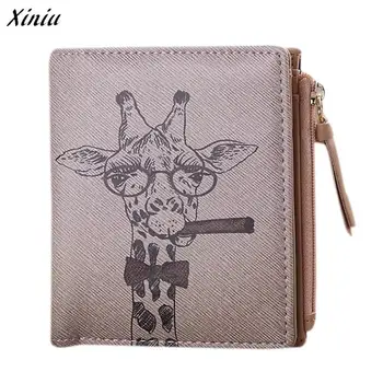 

Xiniu Wallet Women Cartoon Animal Graffiti Women Mini Purse Billetera Mujer Card Holder Carteira Feminino