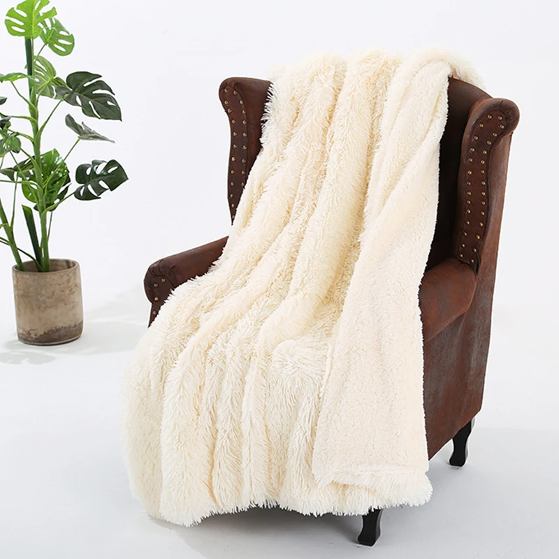 

Super Soft Long Shaggy Fuzzy Fur Faux Fur Warm Elegant Cozy With Fluffy Sherpa Throw Blanket Bed Sofa Blanket Gift