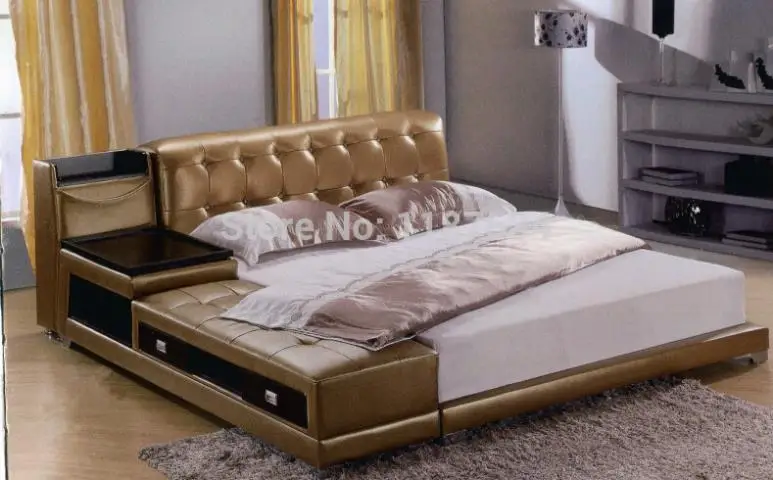 A8806b Modern Bedroom Furniture Leather King Size Soft Bed Extra Aeproduct Getsubject