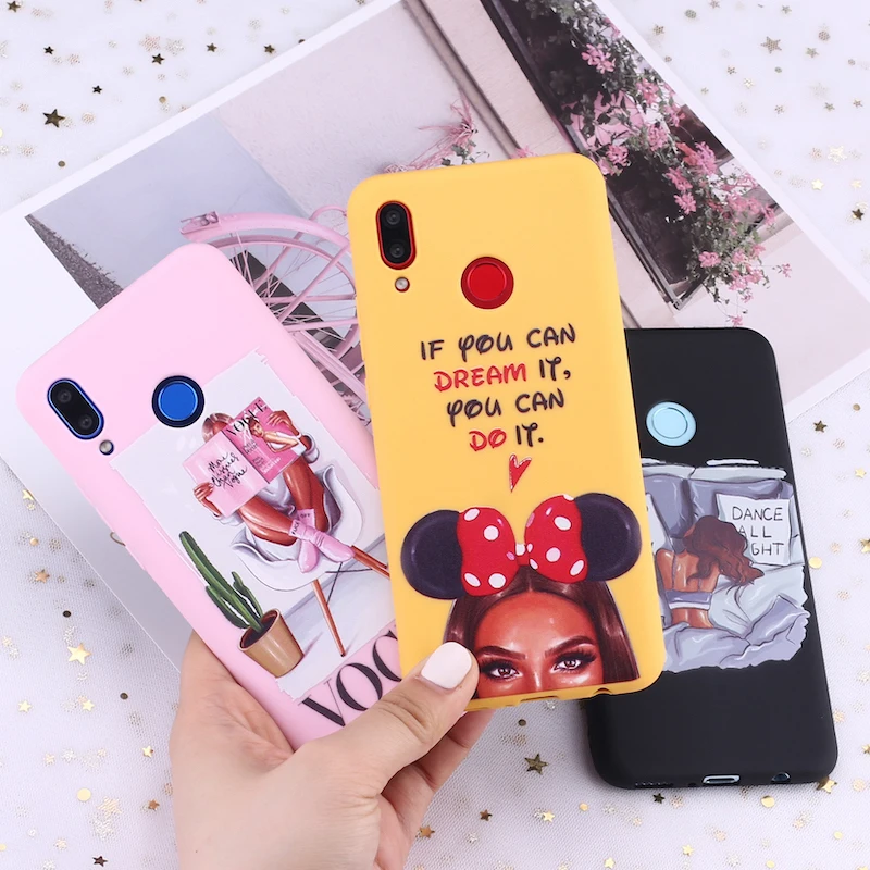 

For Samsung S8 S9 S10 S10e S20 Plus Note 8 9 10 A7 A8 Fashion Queen Classy Paris Girl Summer Travel Candy Silicone Phone Case