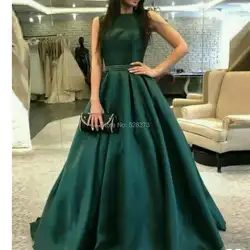 YNQNFS MD117 элегантные атласные платья в пол без рукавов трапециевидной формы зеленого цвета для матери невесты/жениха 2019