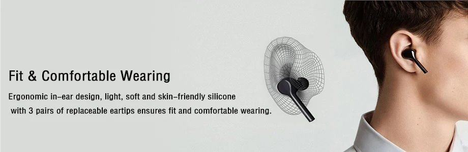 de ouvido in-ear duplo clique controle com