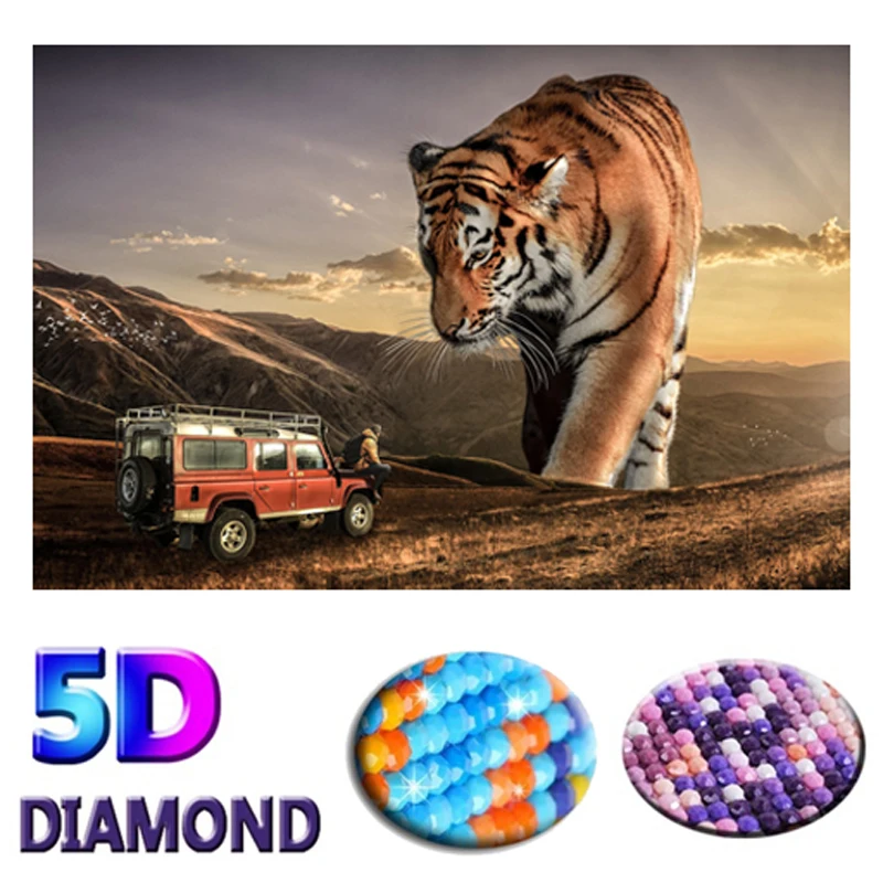 5d алмазная живопись с тигром вышивка мультяшная Алмазная европейский и