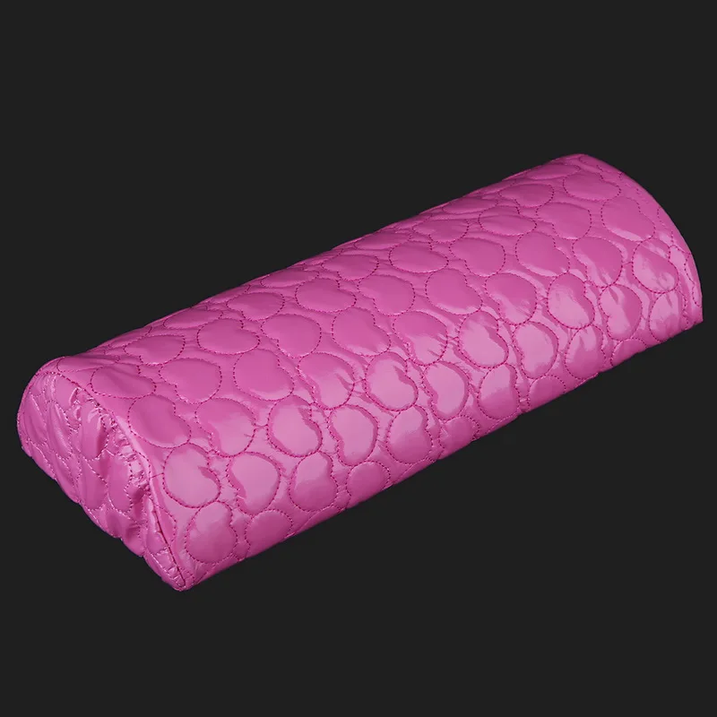Одноцветная подушка для дизайна ногтей для маникюра, мягкая подушка для рук, подушка для салона, аксессуары для маникюра, инструмент из искусственной кожи - Цвет: Rose Red