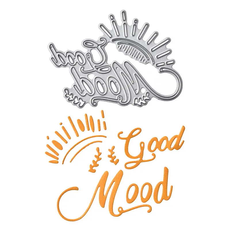 

YaMinSanNiO Good Mood Letter Dies Metal Cutting Dies For Scrapbooking Card Making Embossing Crafts Diecut Christmas New 2019