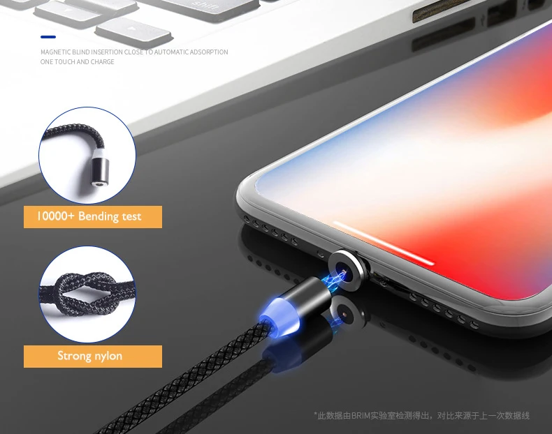 Xianfzeruizhi Магнитный кабель Micro usb type C для iPhone Lightning Кабель 1 м Быстрая зарядка usb type-C Магнитный зарядный кабель для телефона