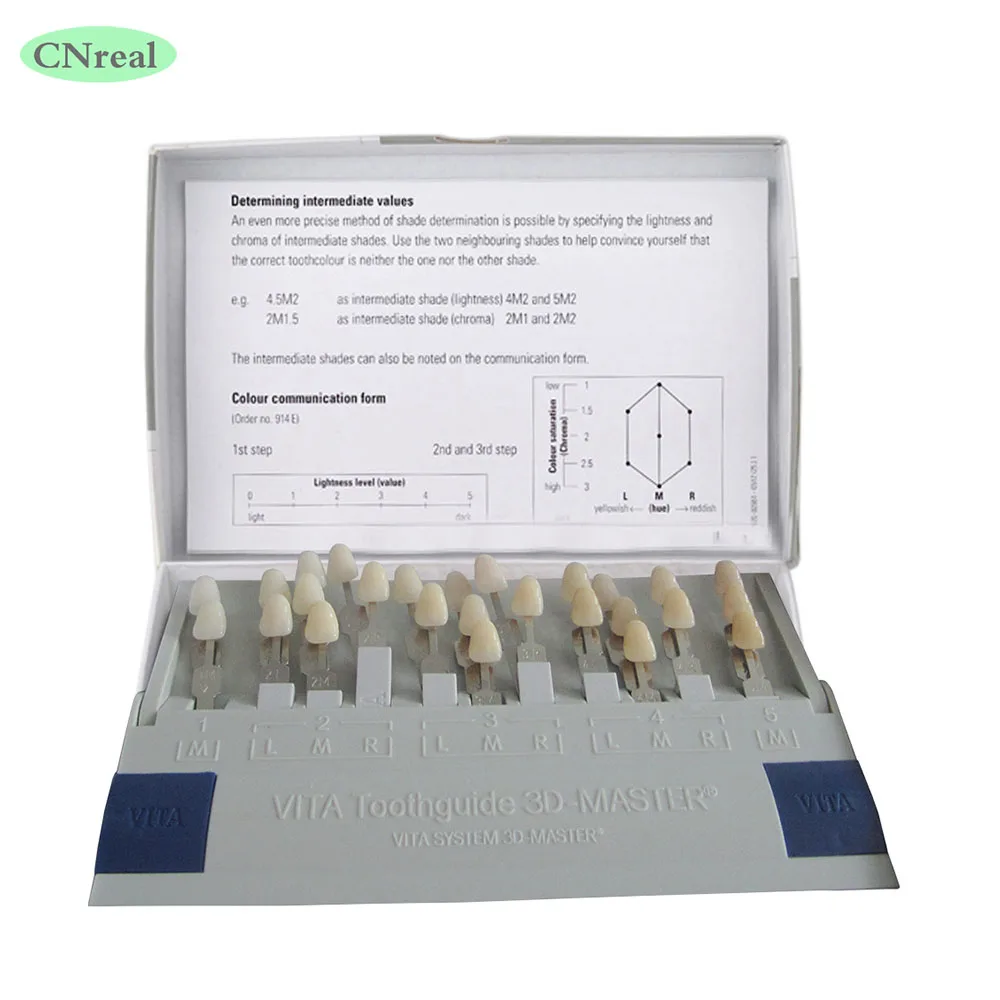 

1 set Toothguide 29 Colors Shade Guide with Bleached Resin Shades