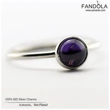 Auténtica plata de Ley 925 Anillos de Plata Poética Gota CZ Púrpura Regalo de la Joyería del Anillo Para Las Mujeres Auténtica y Original Al Por Mayor FLR078A