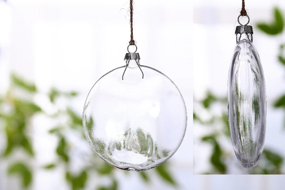 Бесплатная доставка DIY Paintable Clear Рождественское украшение стеклянный диск