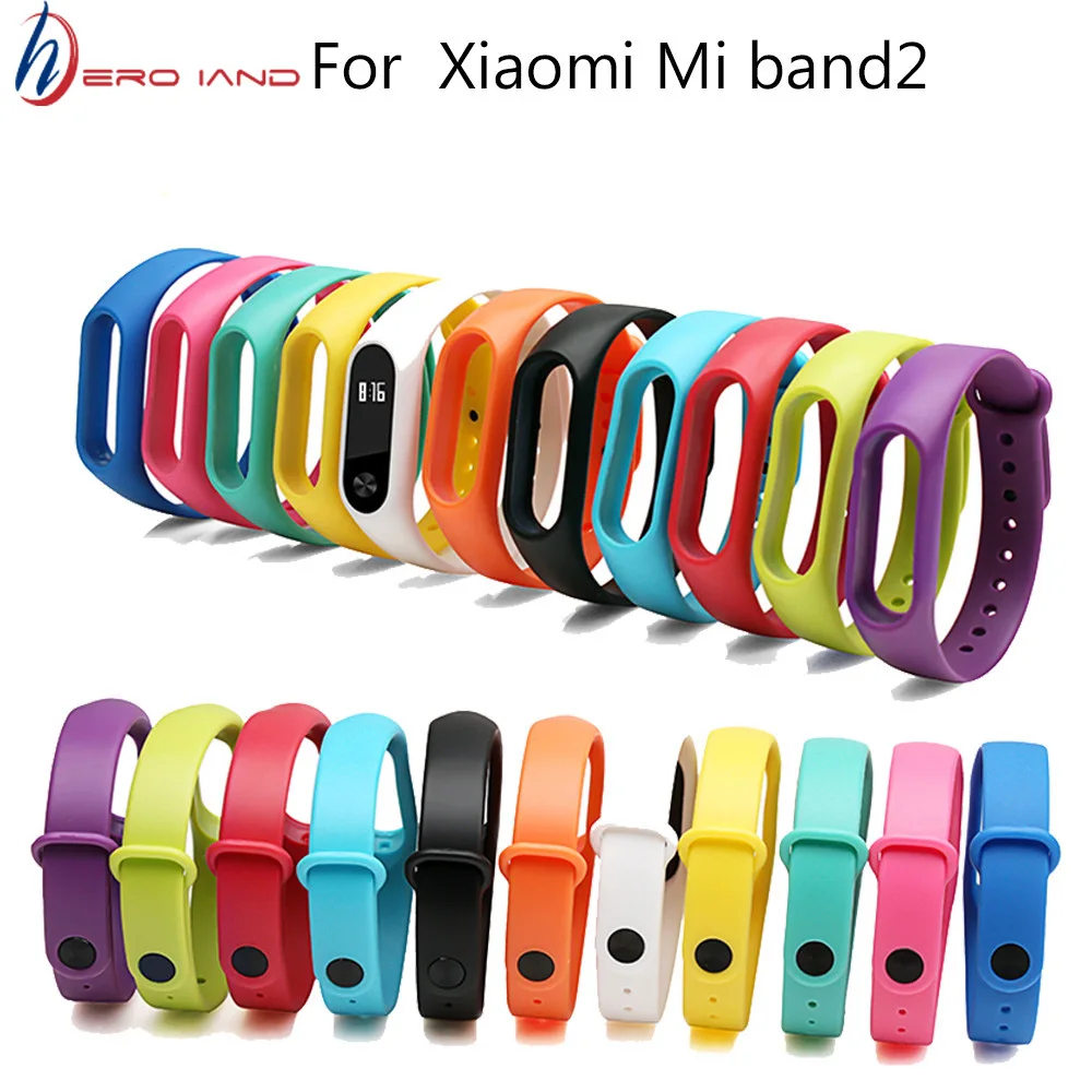 Цветной силиконовый ремешок Hero Iand для Xiaomi Mi Band 2 сменный на запястье | Электроника