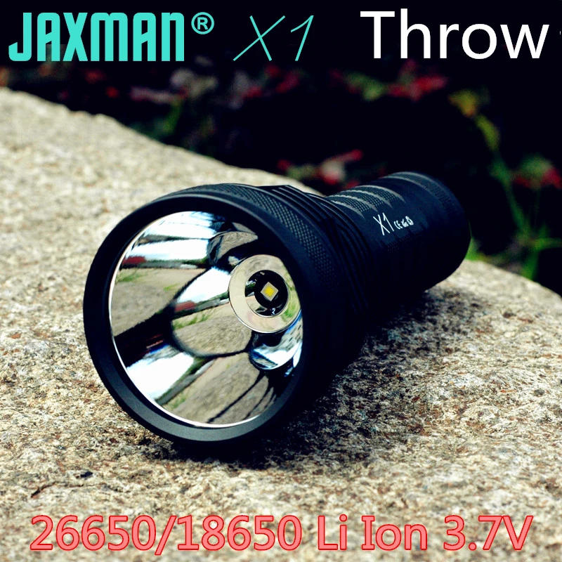 

Jaxman X1 throw version CREE XPL HI 26650/18650 LED flashlight torch Hunting