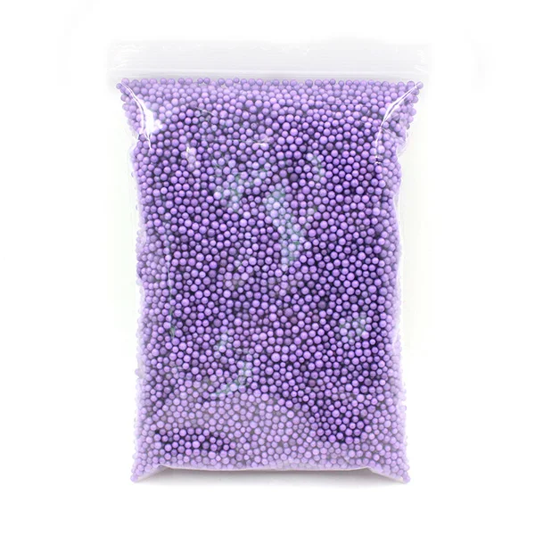 Шармы слизи шарики пенопластовые бусины DIY частицы снега аксессуары маленькие крошечные Floam наполнитель для поставки слаймов игрушки - Цвет: Purple Foam Beads