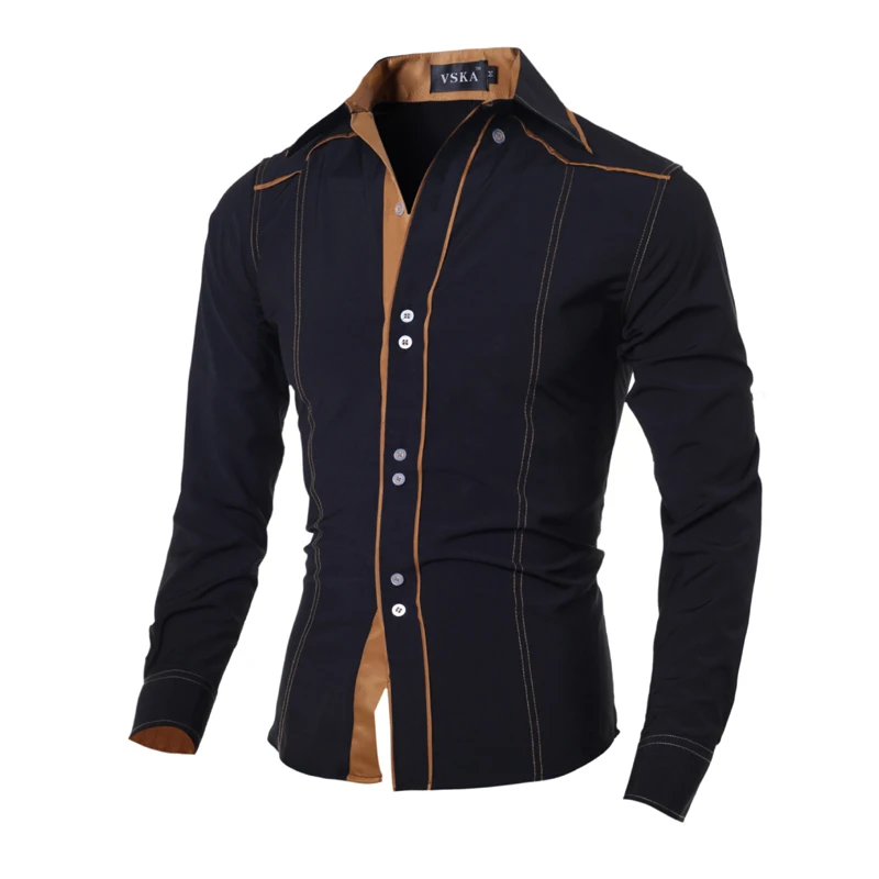 Prix Chaude 2018 Nouvelle Marque Hommes chemise Décontractée Slim Mode Hommes Chemises À Manches Longues Chemise Homme Solide Mens robe chemise Camisa Masculina
