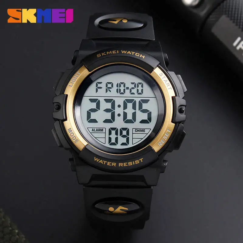 SKMEI Brand Children Watches LED Digital Multifunctional Waterproof Wristwatches Outdoor Sports Watches for Kids Boy Girls Swim