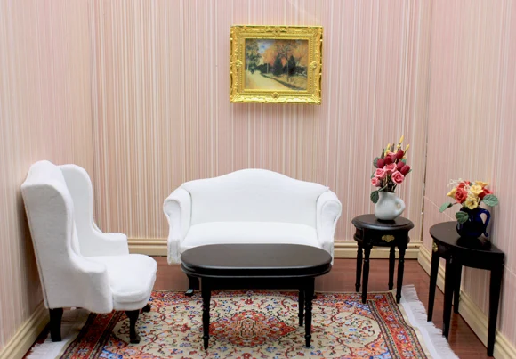 G05-X4471 الأطفال طفل هدية لعبة 1:12 دمية مصغرة الأثاث مصغرة rement على النمط الأوروبي غرفة المعيشة 1 مجموعة