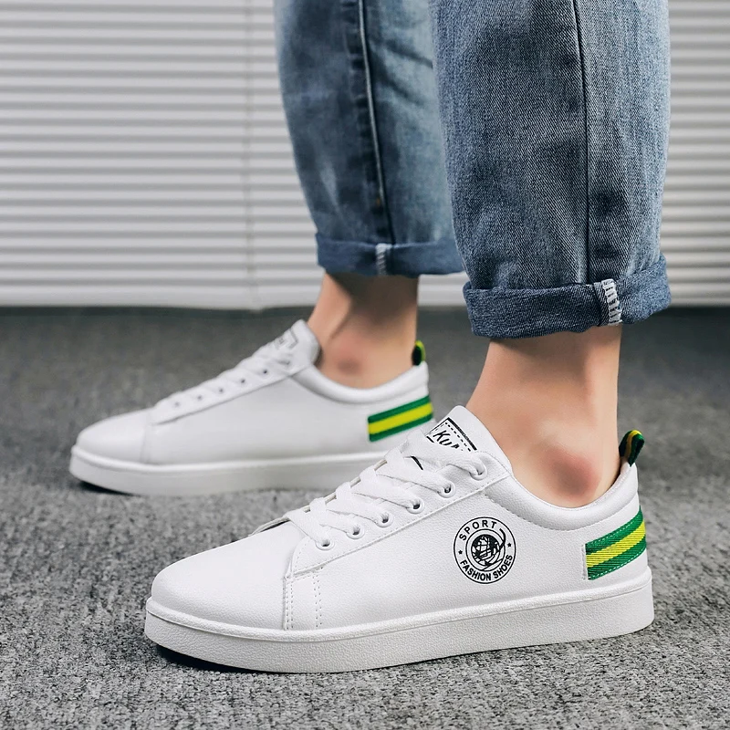 

2019 Plus Size 39-44 Casual Men Sneakers Creepers Platform Luxury Design White Flats Espadrilles Shoes Men Vulcanized Shoes