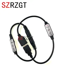 USB DC разъем светодиодный Одноцветный светильник контроллер полосы 3Key затемнения контроллер DC5-24V