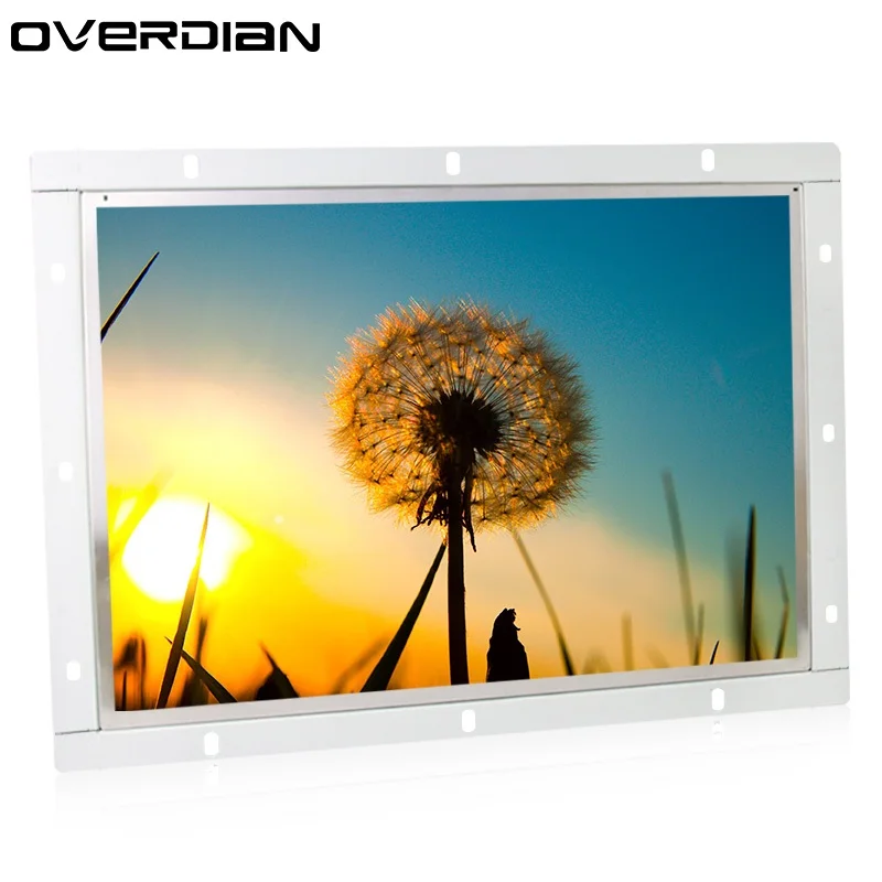 

15.6"/15"Industrial Control Lcd Monitor VGA Interface White Open Frame Non-Touch Metal Shell 1366*768