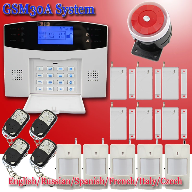 NEW set 6pcs Door sensors LCD Display Metal Remote Control Kit Home