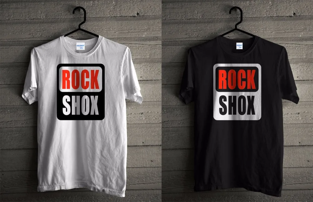 2017 Hot Sale T-Shirt Man New Rock Shox Logo T-Shirt Mountain Biker Mtb Riding S To 3Xl Men'S Black White 3D Print Tee shirt