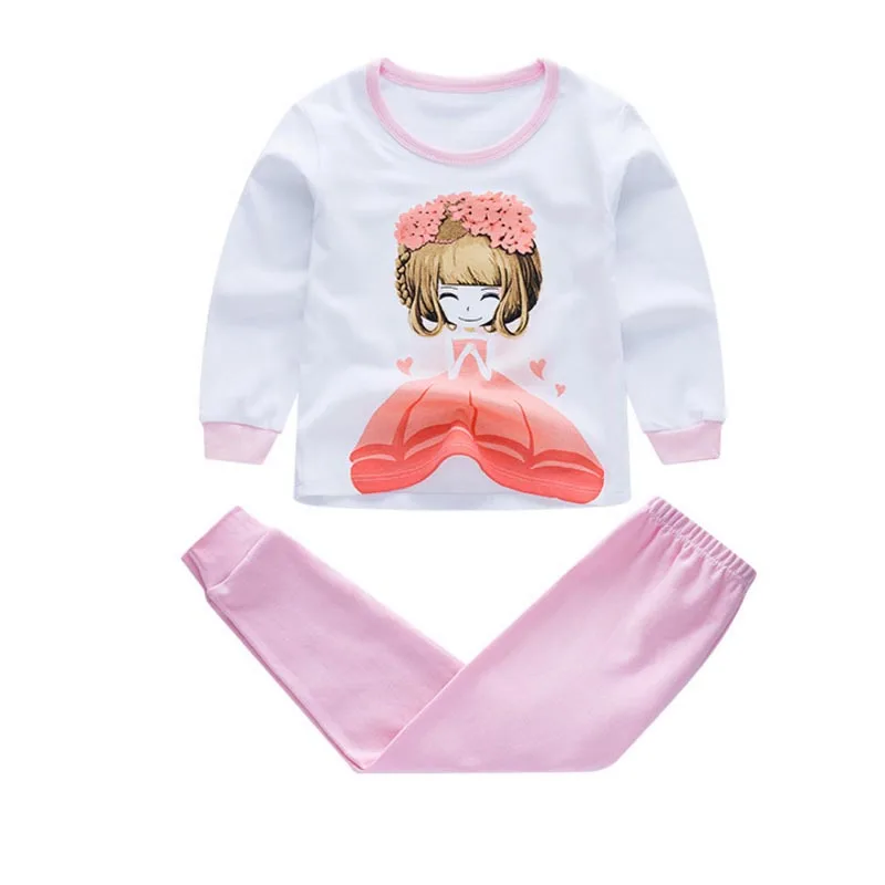 

IYEAL Kids Pajamas Sets Children's Pyjamas for Boys and Girls Cartoon Printed Cotton Long Sleeve T-shirt + Pants for Age 3-10Y