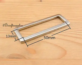 

Rectangle Rings webbing Belt buckle alloy nickel polished 50mm 2 inch 10pcs U116