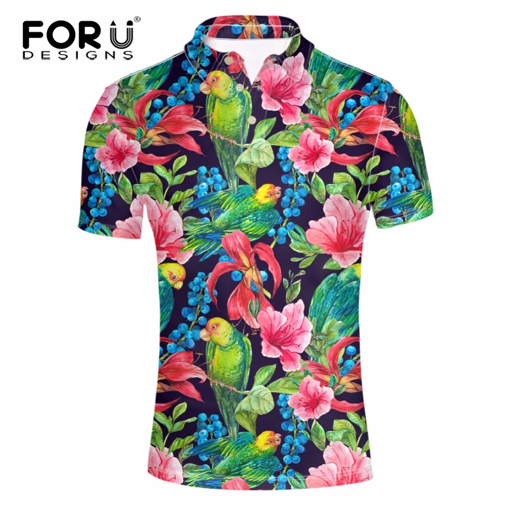 floral polo shirt