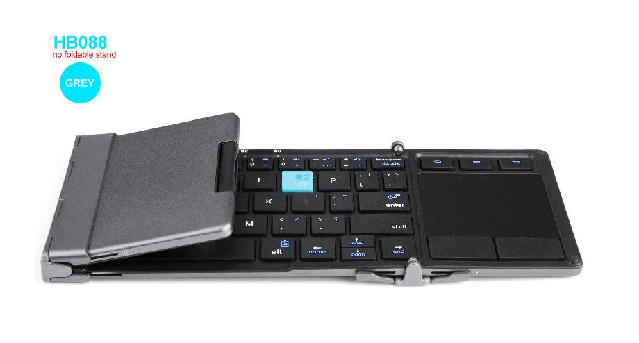 B.O.W Беспроводная bluetooth-клавиатура из алюминиевого сплава с сенсорной панелью, для iPad, iPhone и ТВ-приставок, ноутбуков и смартфонов
