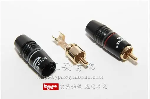 4 шт. № 1 Чистая Медь позолоченная головка лотоса аудио разъем RCA AV fever HIFIi