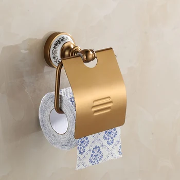 

Antique Toilet Paper Holder European Aluminum Bronze Paper Porcelain Tissue Bathroom Accessories