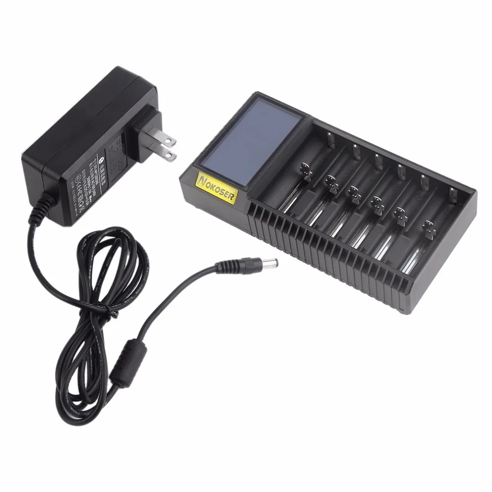 

Portable Size Six Slot LCD Charging Display HB-D6U Battery Charger For AA AAA 18650 Short Circuit Protective Charger