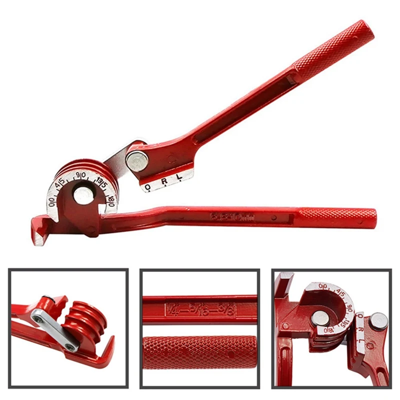90/180 Degree Pipe Bending Tool Heavy Duty Tube Bender Aluminum Alloy Tubing Bender Brake Fuel