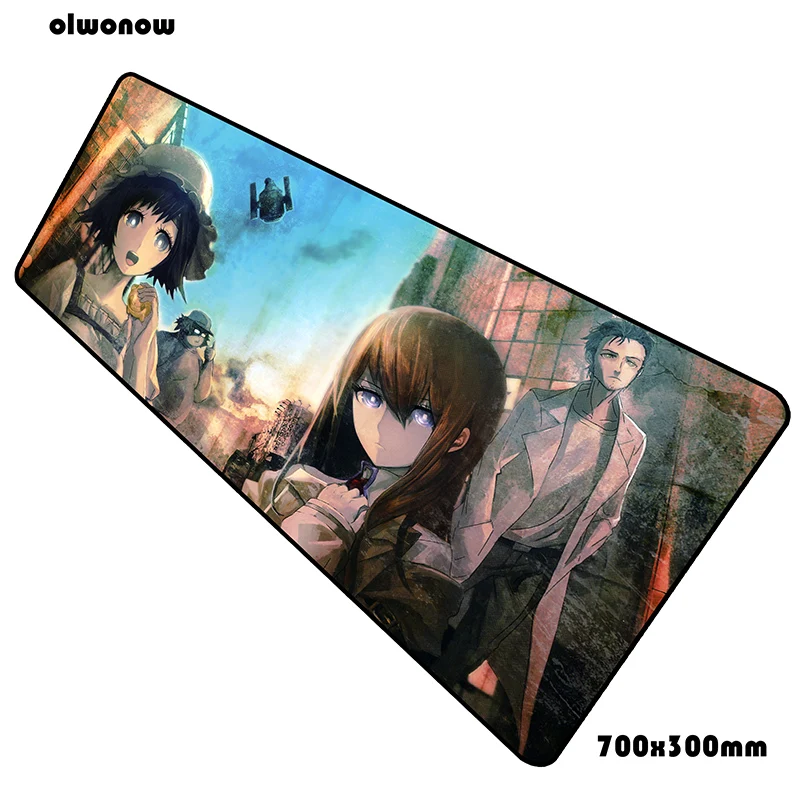 Коврик для мыши steins gate, 70x30 см, игровой коврик для мыши, аниме, профессиональный коврик для ноутбука, Настольный коврик, эстетический коврик для мыши, игры, pc gamer, коврики - Цвет: Size 700x300x2mm