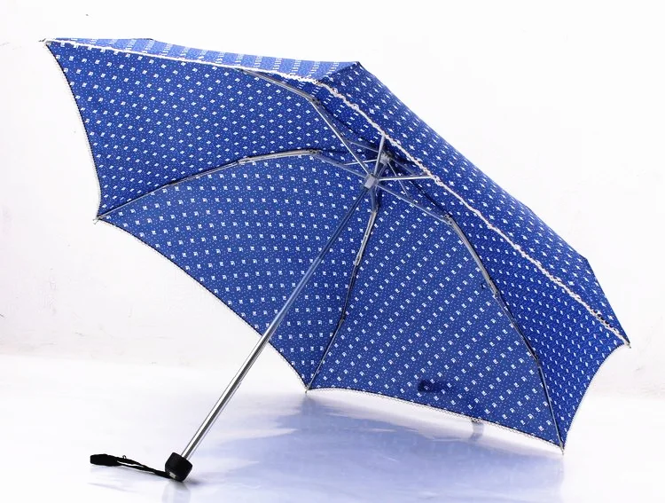 Женский зонт, супер мини, кружевные карманные зонтики, вес 190 г, брендовый Зонт от дождя, 5 сложений, водонепроницаемый, портативный, для путешествий