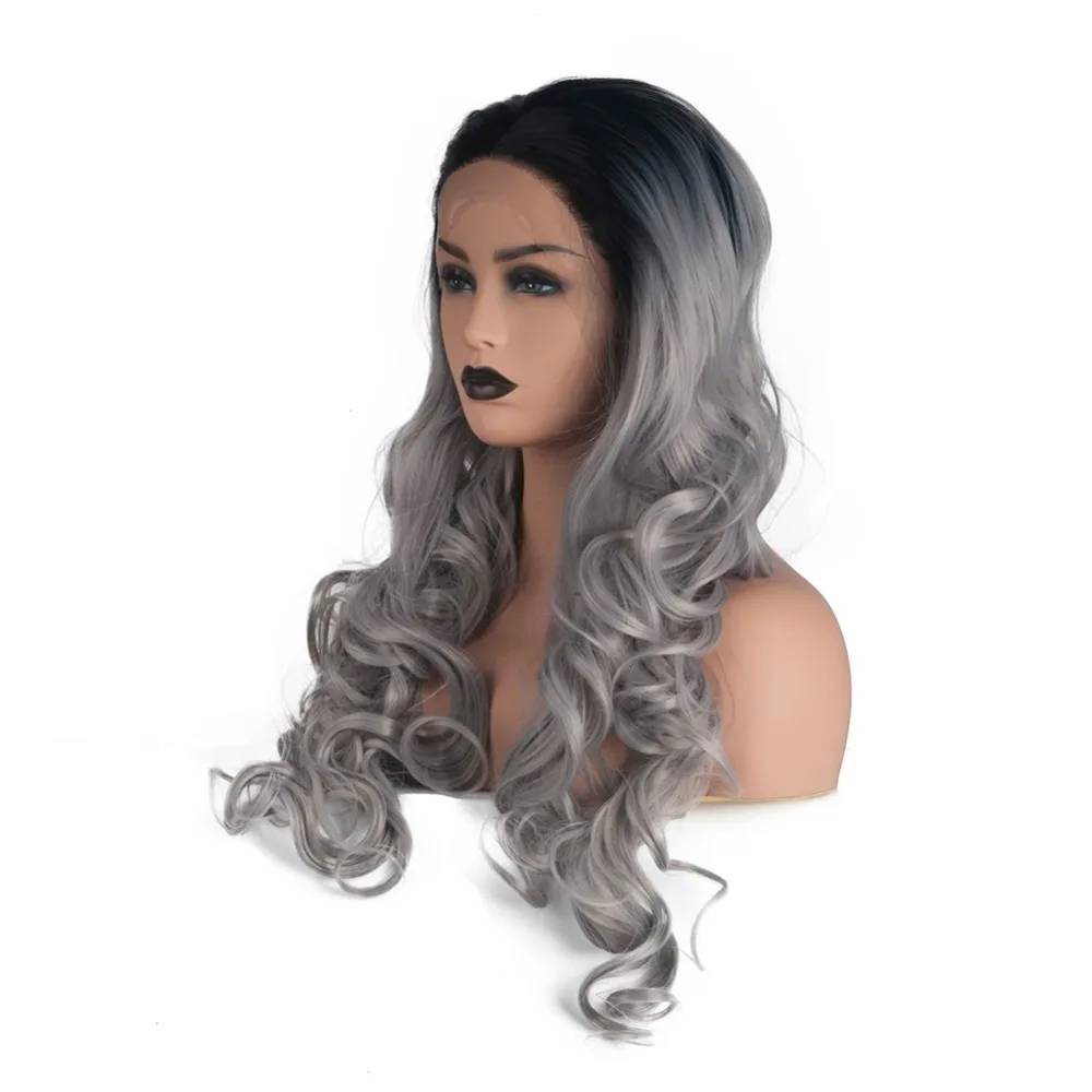 ombre grey lace front wigs (3)