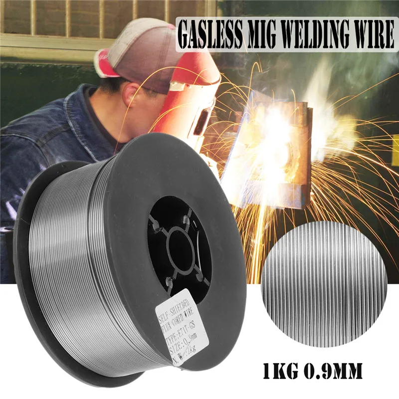 

1Pc 1kg 0.8/0.9/1.0/1.2mm Gasless Mig Welding Wire E71T-GS A5.20 Flux Cored Welding Wire Without Gas For Mig Welder Steel Tool